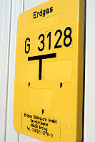 Beispielbild Schild Gasleitungsverlauf